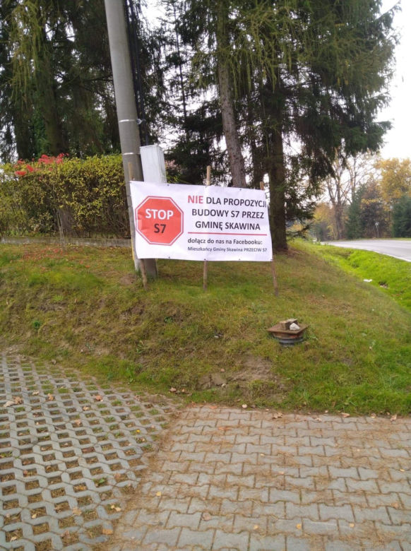 Nie dla przebiegu trasy S7 przez Gminę Skawina. Mieszkańcy protestują