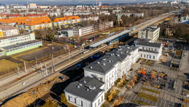 Przebudowa linii kolejowej E65 w Sosnowcu, remonty wiaduktów, dworca, peronów