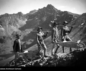 Budowa kolejki na Kasprowy Wierch, rok 1935