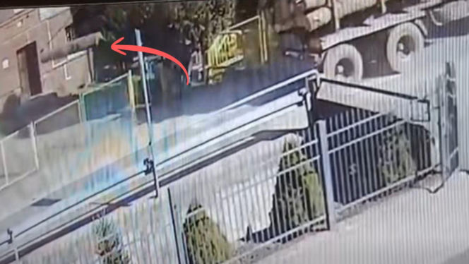 Potężna kłoda drewna runęła przed wejście do szkoły. Kierowca ciężarówki nawet tego nie zauważył