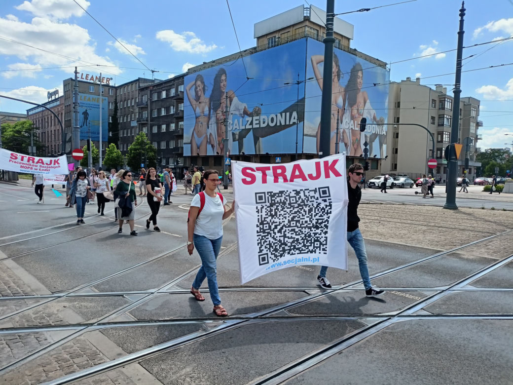 Strajk MOPS Łódź 22.06.