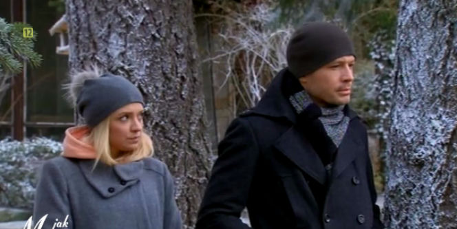 M jak miłość odcinek 1224, Joanna (Barbara Kurdej-Szatan), Tomek (Andrzej Młynarczyk)