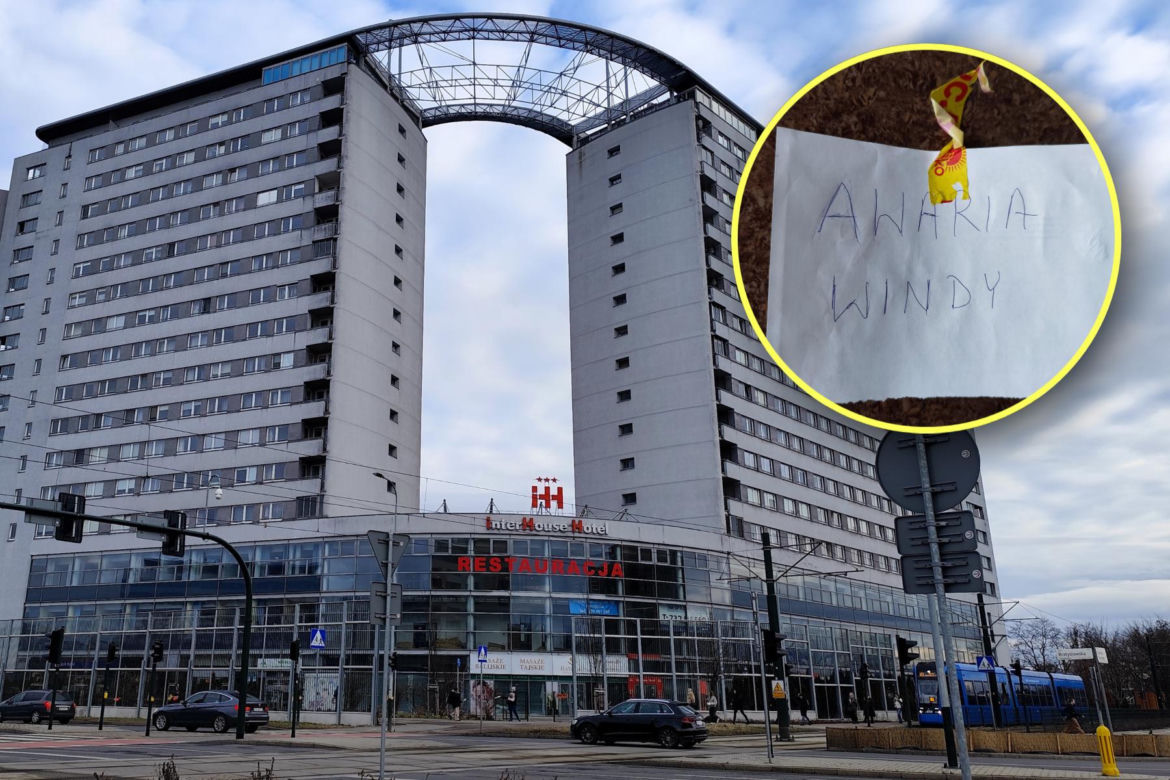 Zerwała się winda z pasażerem