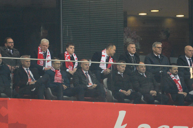 Karol Nawrocki na meczu Polska - Holandia