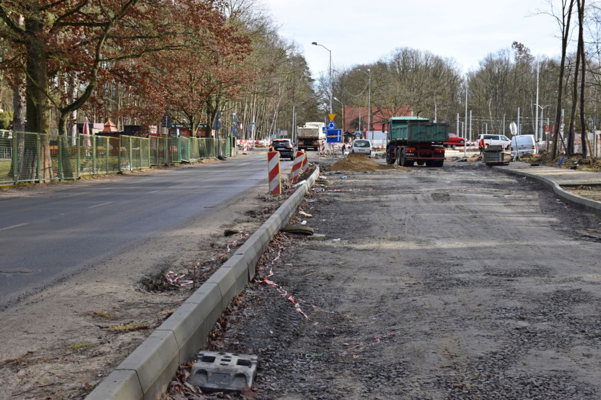Budowa węzła Głębokie - marzec 2021