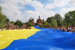 Wojna na Ukrainie. Lublin solidarny z Ukrainą 22.02. Manifestacja na Placu Litewskim