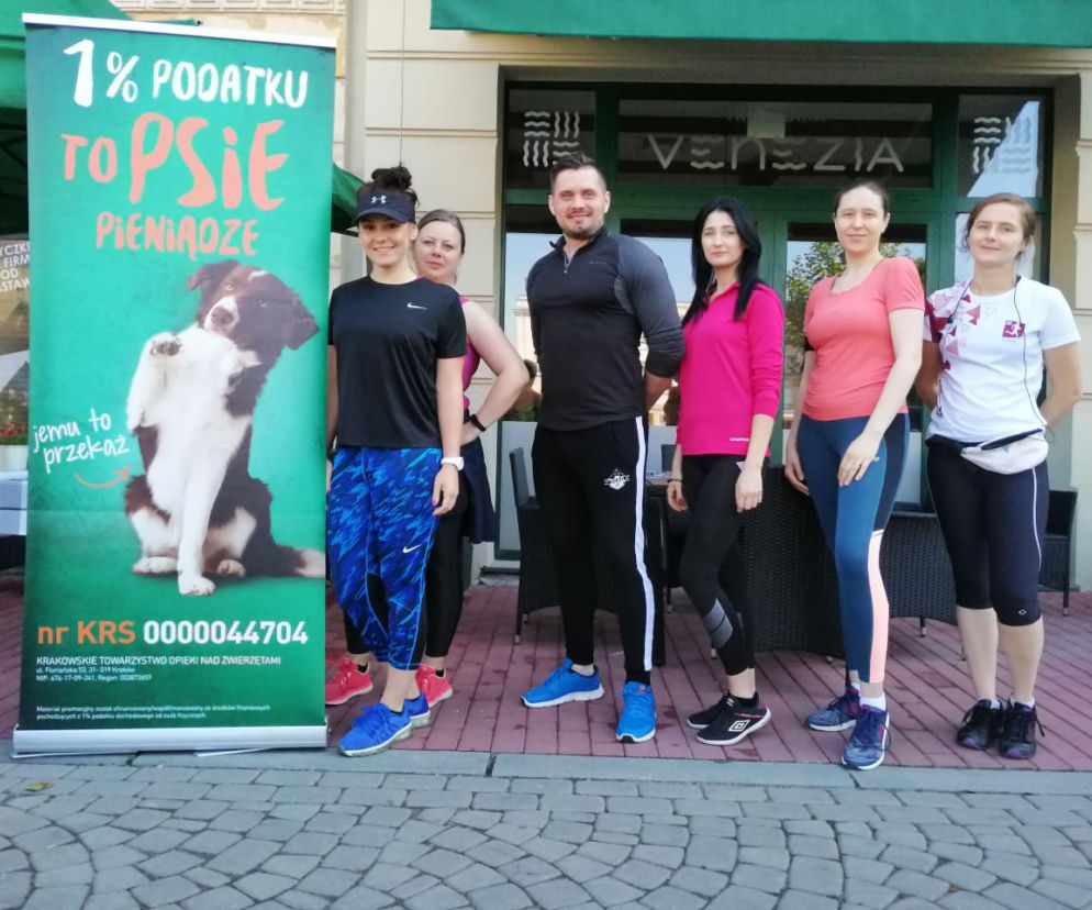 Uczestnicy akcji Biegaj w Podgórzu