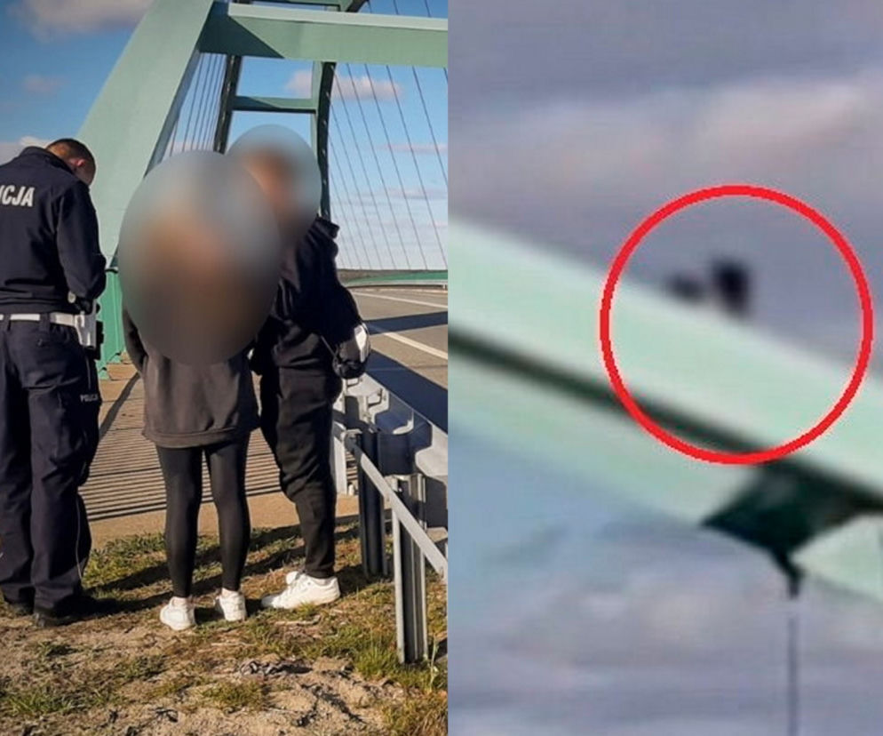 Weszli na przęsło ogromnego wiaduktu w Świebodzinie! Jeden podmuch wiatru mógł doprowadzić do wielkiej tragedii [ZDJĘCIA]
