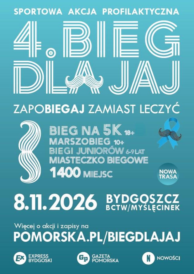 4. Bieg Dla Jaj. Pobiegniemy, by wspierać profilaktykę i leczenie męskich nowotworów