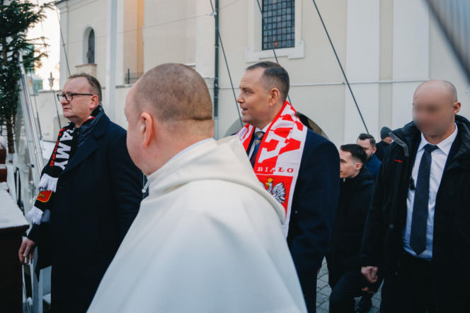 Karol Nawrocki wziął udział w Patriotycznej Pielgrzymce Kibiców na Jasnej Górze