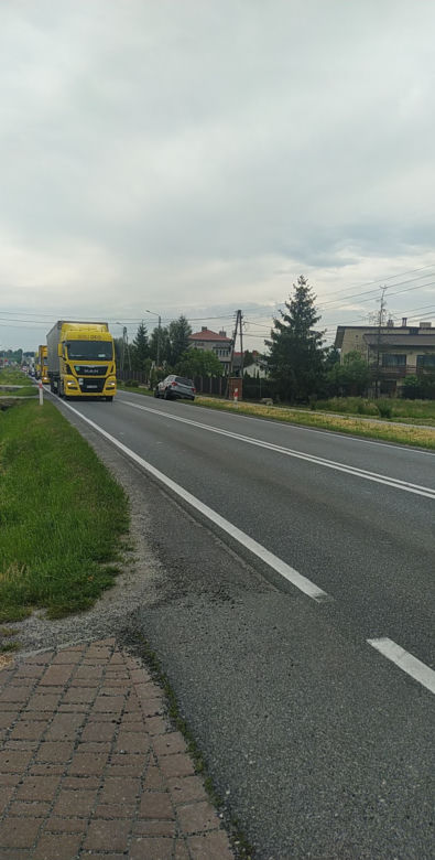 Wypadek na przejściu dla pieszych w Brzozówce