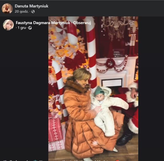 Danuta Martyniuk z wnukiem