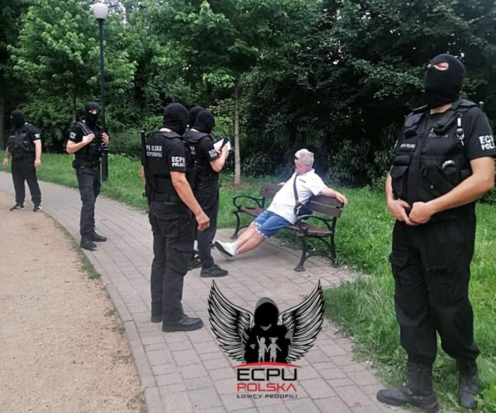Łowcy pedofili dorwali zboczeńca w parku w Warszawie