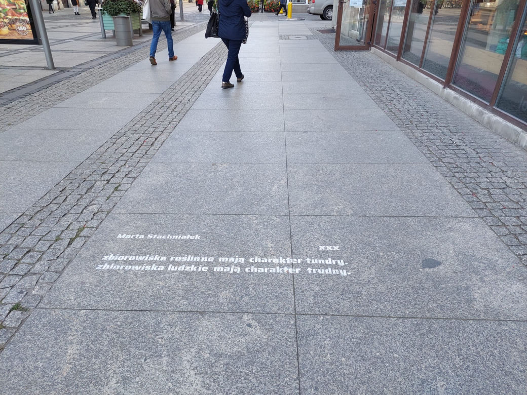 Na chodnikach Wrocławia pojawiły się nietypowe cytaty. O co w tym chodzi? [FOTO]