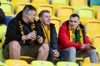 GKS Katowice - Lechia Gdańsk: Zdjęcia kibiców i zawodników z meczu 25. kolejki PKO BP Ekstraklasy