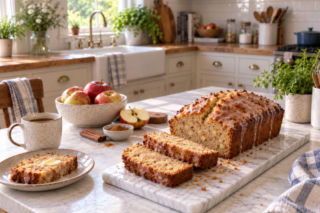 Jabłkowy loaf z rumem zamiast szarlotki. Wilgotny, zwarty i pachnący cynamonem