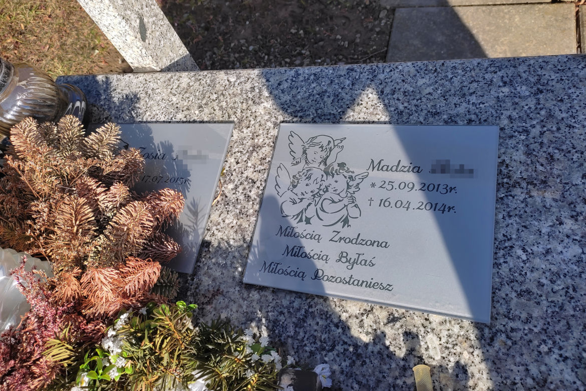 Grób zagłodzonej Madzi P. z Brzeznej 