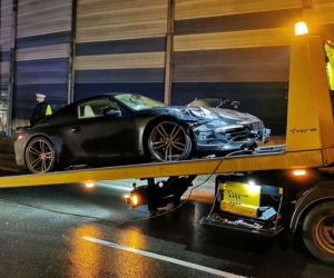 Porsche 911 rozbite na Trasie Toruńskiej