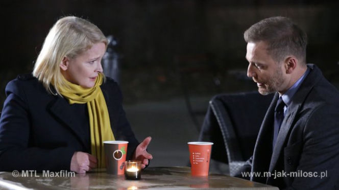 M jak miłość odc. 1209. Andrzej (Krystian Wieczorek), Marta (Dominika Ostałowska)