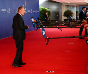 Donald Tusk  podczas nieformalnego szczytu Rady Europejskiej w Nikozji