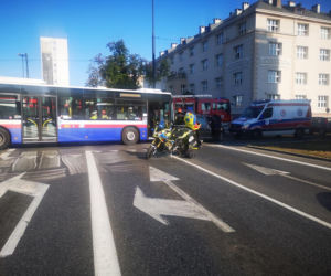 Wypadek na rondzie Jagiellonów w Bydgoszczy