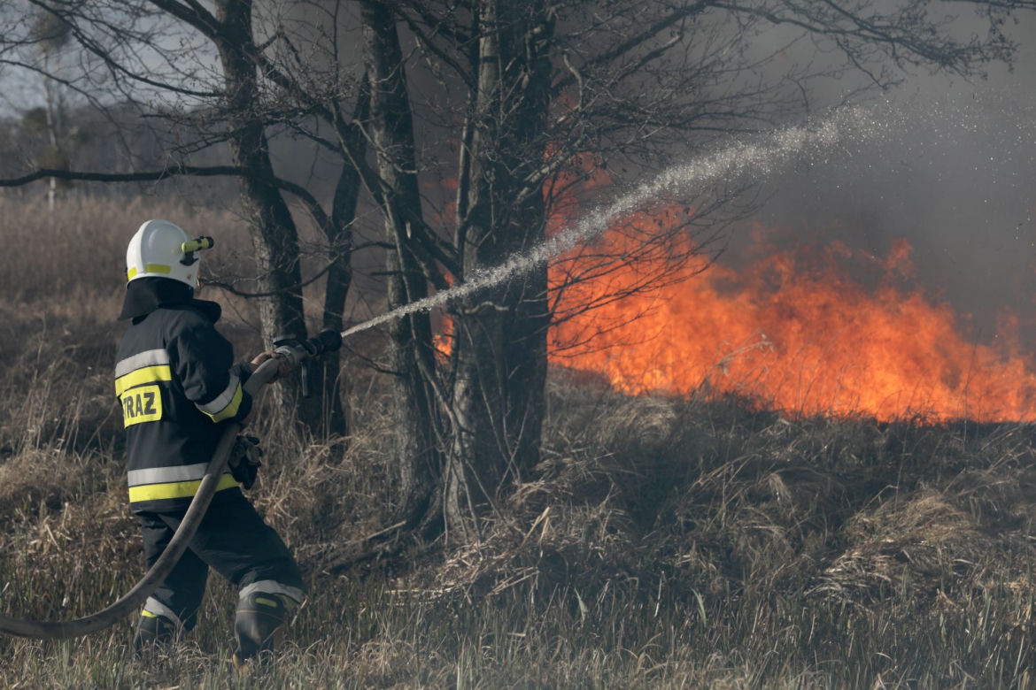 Pożar w Biebrzańskim Parku Narodowym