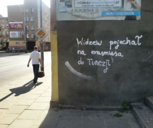 Widzew nosi czapkę z dupki od chleba, a ŁKS je komary... Derby Łodzi na murach