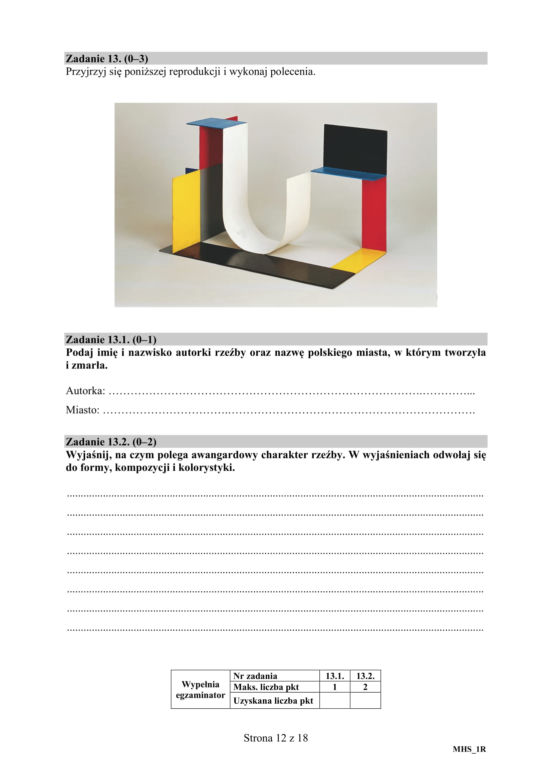 ARKUSZE CKE - Matura historia sztuki 2019