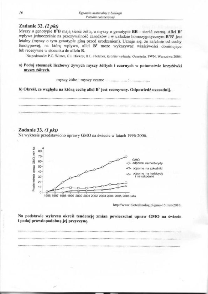 MATURA 2012 BIOLOGIA poziom ROZSZERZONY 14.05.2012 - ARKUSZE, ZADANIA, PYTANIA, ODPOWIEDZI