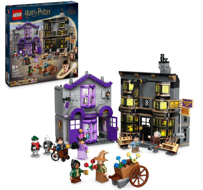 LEGO Harry Potter. Sklepy Ollivandera i Madame Malkin. W zestawie nietypowa figurka czarodzieja! 