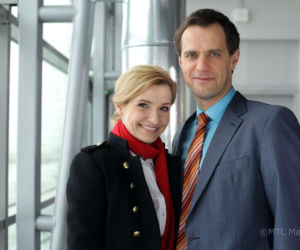 M jak miłość odc. 999 po wakacjach 2013. Małgosia (Joanna Koroniewska), Michał Łagoda (Paweł Okraska)