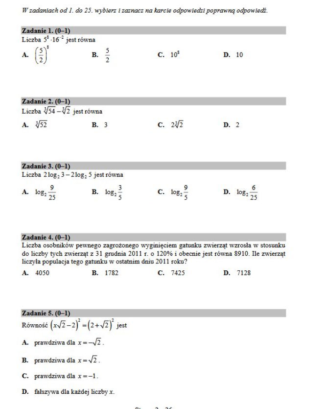 Matura 2017 matematyka podstawowa. [ARKUSZE, ZADANIA, PRZECIEKI]