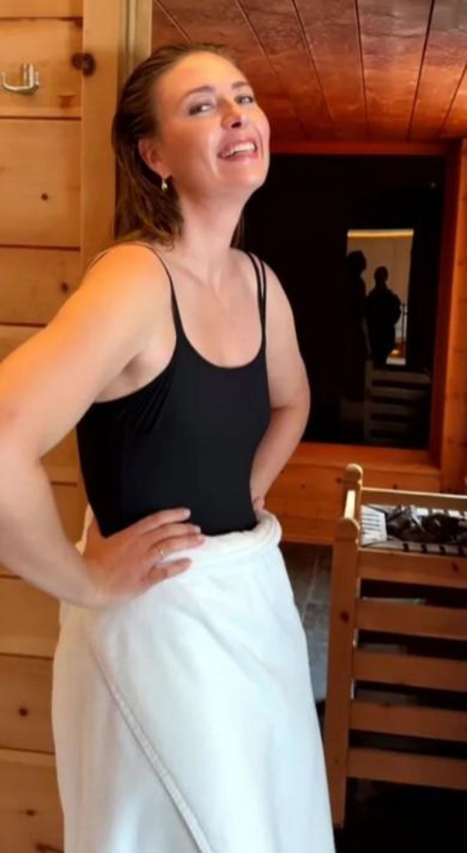 Maria Szarapowa w saunie i spa w Dolomitach