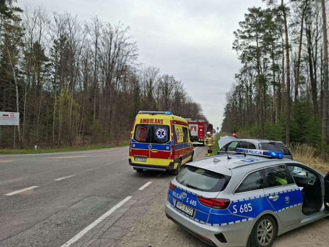 Wypadek na drodze Starachowice - Lubienia