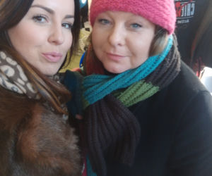 Eliza Gwiazda i Elżbieta Romanowska na planie Barw szczęścia