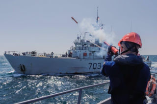 ORP Mewa w Londynie. Debiut niszczyciela min typu Kormoran II w stałym zespole NATO
