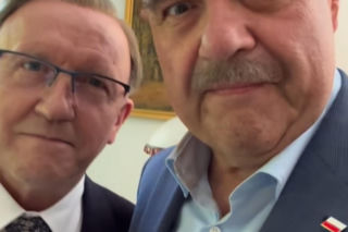 Ranczo nowy sezon 11. Czerepach (Artur Barciś), prezydent Paweł Kozioł (Cezary Żak) na planie