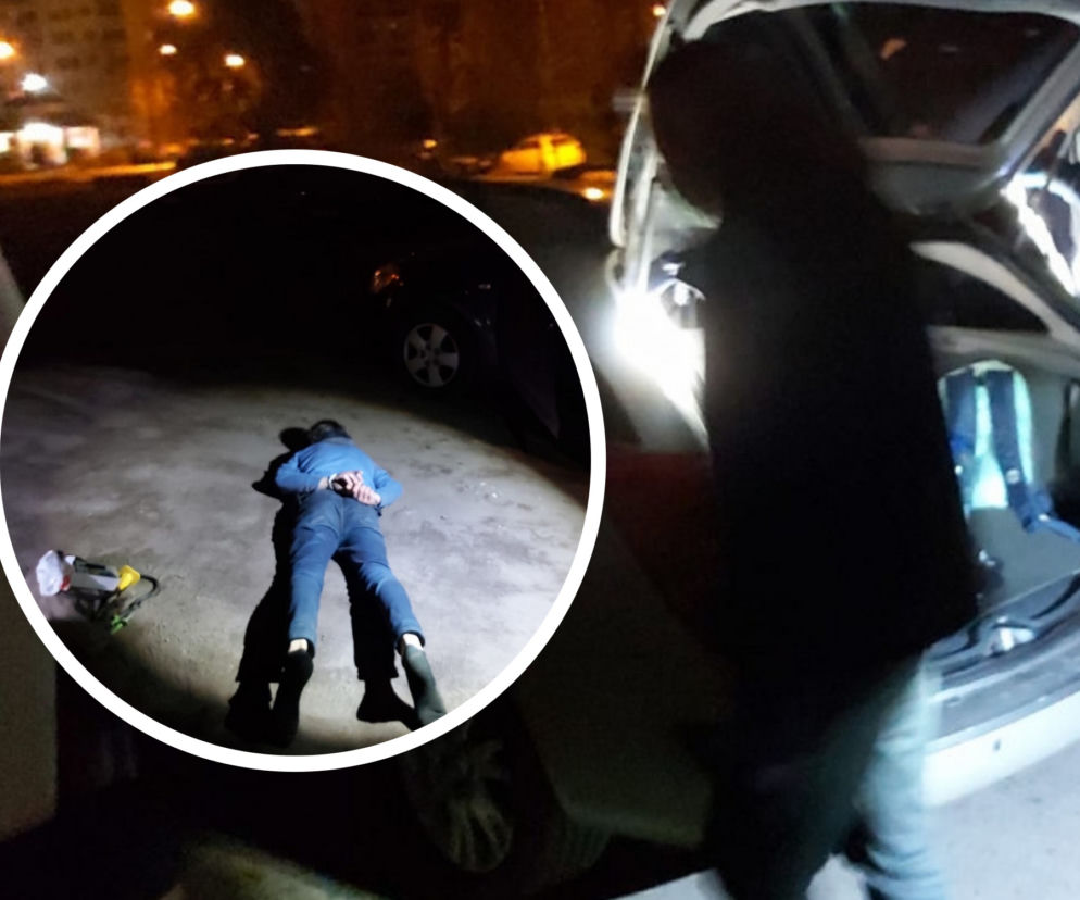 Mieszkali w Renault Lagunie i kradli na potęgę. Gruzini w rękach policji. Podczas zatrzymania nie mieli nawet butów