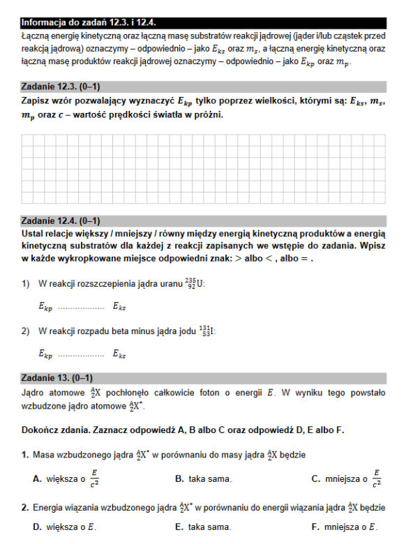 Matura próbna 2021: Fizyka, poziom rozszerzony. Odpowiedzi i arkusze sprawdzisz tutaj