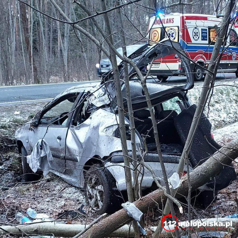Niebezpieczny wypadek na trasie z Lisiej Góry do Mielca