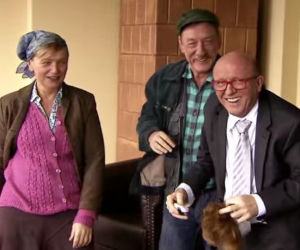 Ranczo 10 sezon. Solejukowa (Katarzyna Żak), Solejuk (Sylwester Maciejewski), Czerepach (Artur Barciś)
