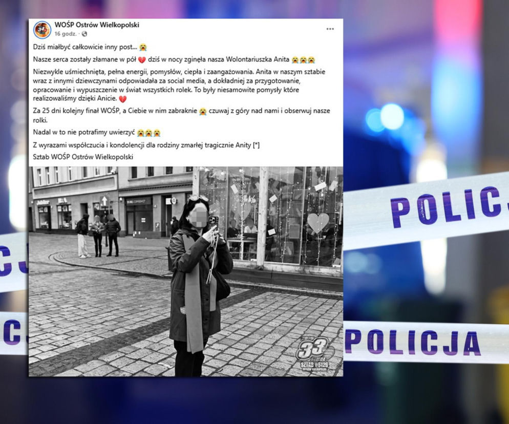 Uciekł, zostawiając ją na drodze. Pijany kierowca zabił wolontariuszkę WOŚP! Anita zginęła pod swoim domem