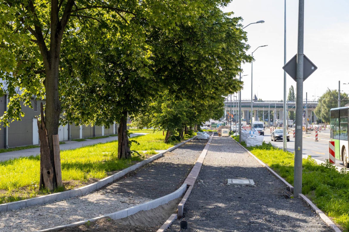 Przebudowa układu drogowego na Międzyodrzu - czerwiec 2022