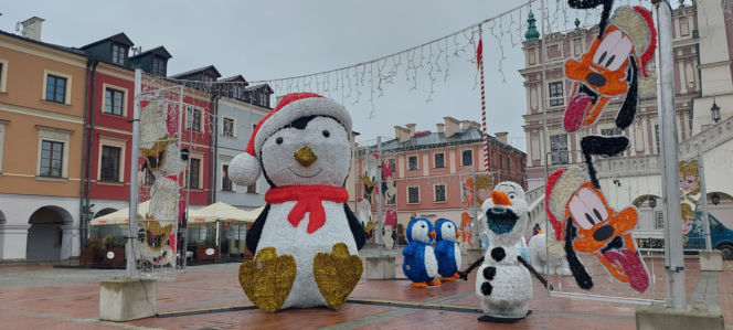 Bajkowa instalacja przed zamojski ratuszem