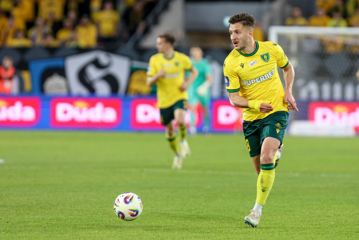 GKS Katowice - Lechia Gdańsk: Zdjęcia kibiców i zawodników z meczu 25. kolejki PKO BP Ekstraklasy