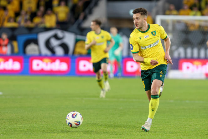 GKS Katowice - Lechia Gdańsk: Zdjęcia kibiców i zawodników z meczu 25. kolejki PKO BP Ekstraklasy