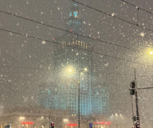 Opady śniegu w Warszawie