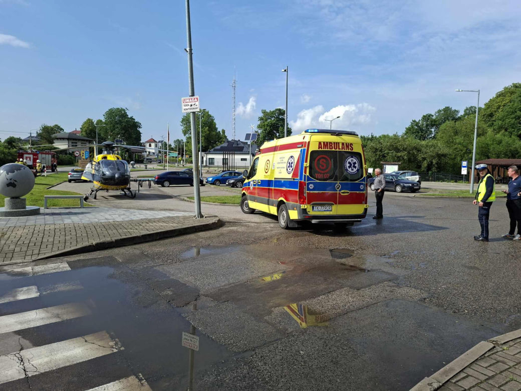 Wypadek nastolatka na hulajnodze w Mircu
