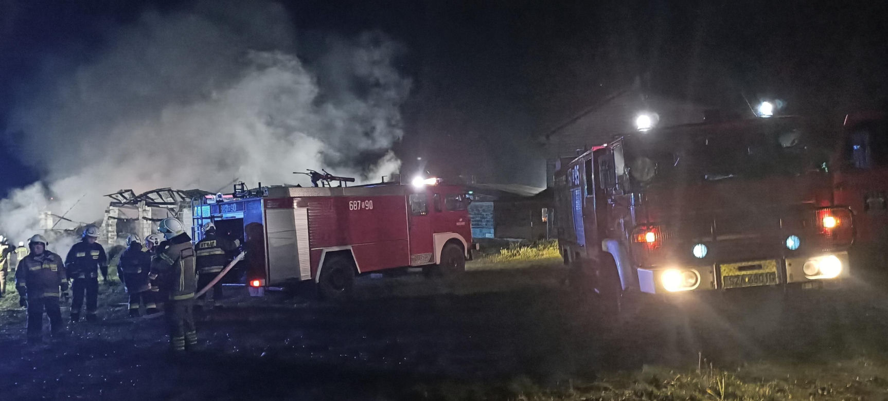 Ogromna tragedia w Irządzach. Bydło spłonęło żywcem, łunę ognia widać było z daleka