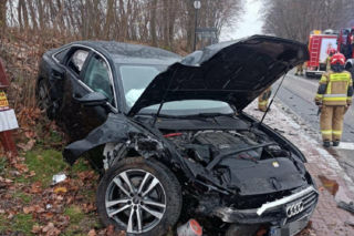 W Ambrożowie zderzyły się dwa samochody. Kobieta zabrana do szpitala